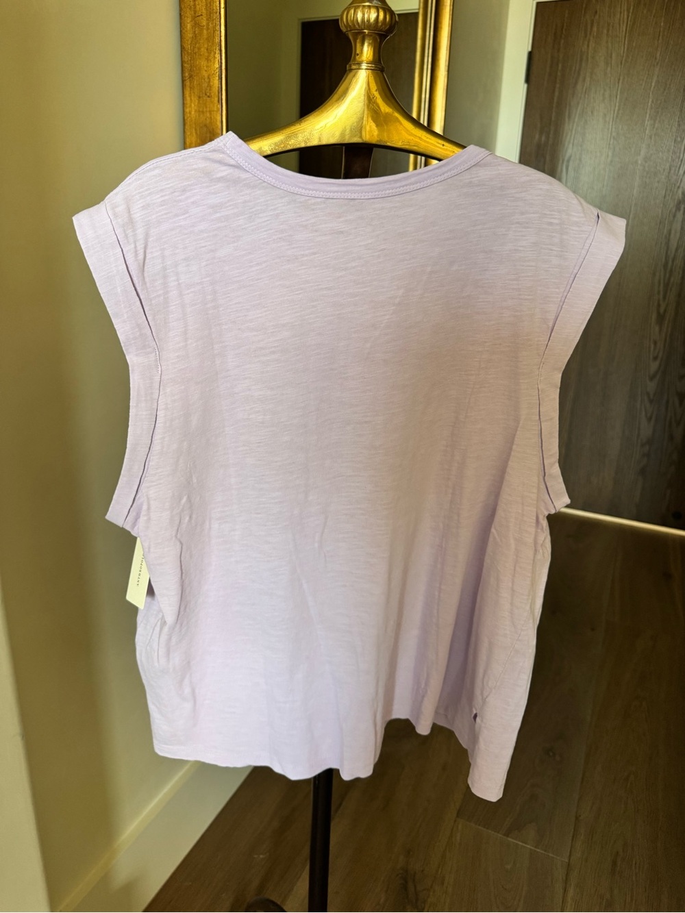 Pilcro Light Lavender Ruched-Side Sleeveless Tank - Picture 2 of 5